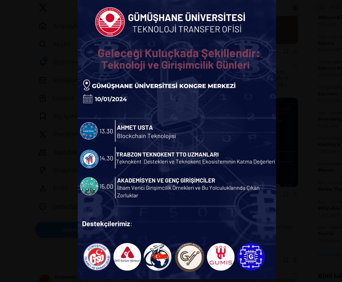  Gümüşhane Üniversitesi'nde Blockchain ve Kripto Paralar Üzerine Özel Konferans!