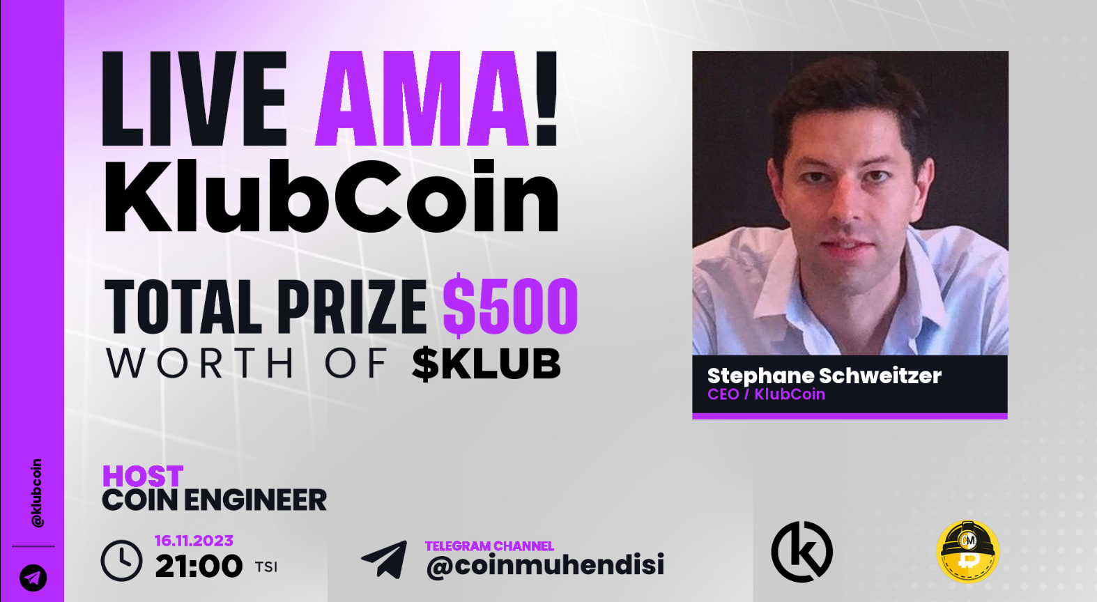 $500 USDT Ödüllü @KlubCoin AMA Etkinliği! 