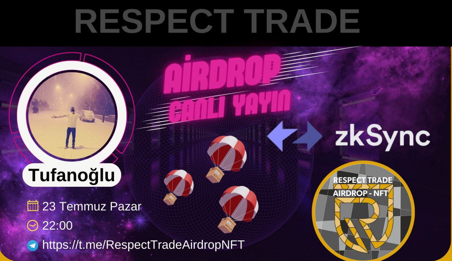 Respect Trade (@RespectTrade) olarak, airdrop kanalımızda heyecan verici bir ilk canlı yayın düzenliyoruz