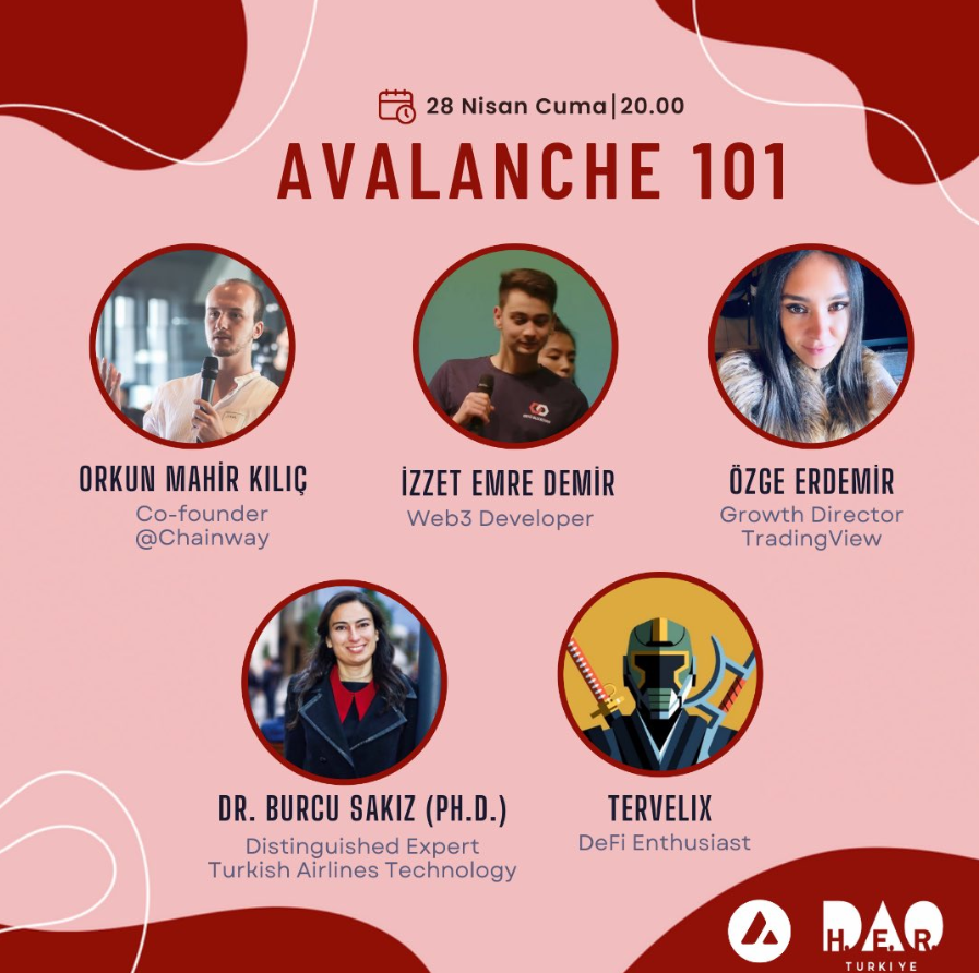 Avalanche 101 hakkında konuşmak için Twitter Spaces'te buluşuyoruz 