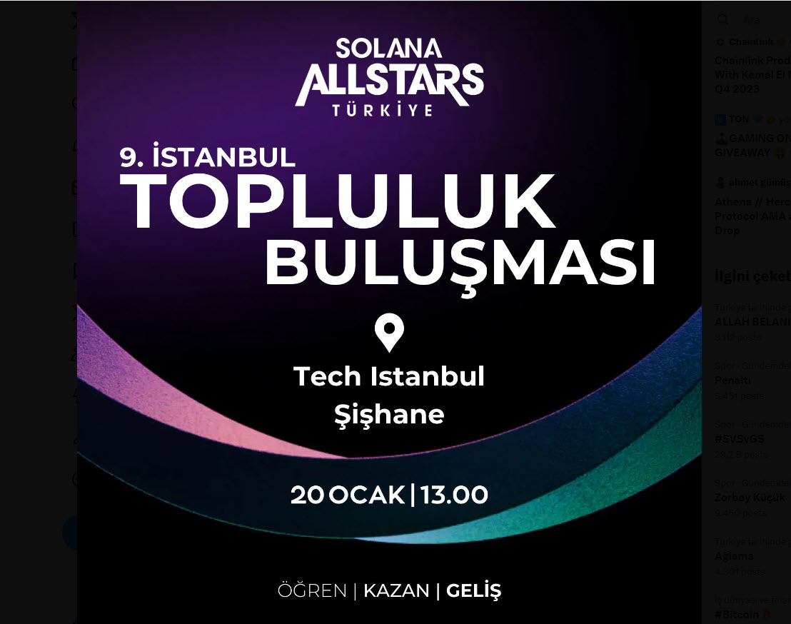 Solana Allstars Türkiye 9. İstanbul Etkinliğinde Bizimle Olun!