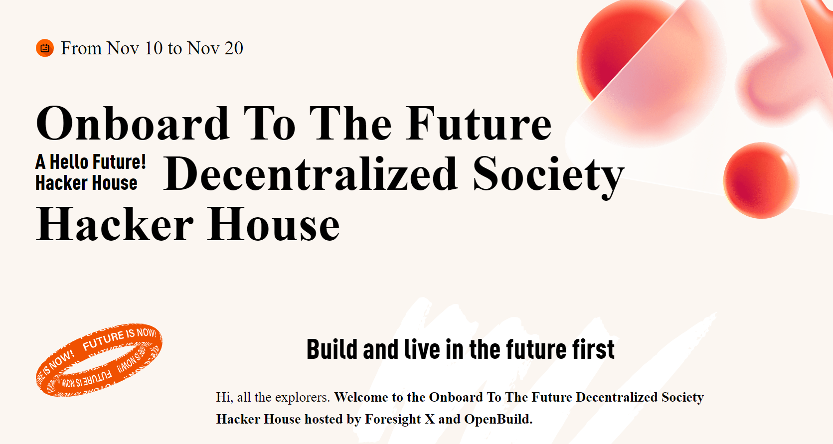 Geleceğin Merkezsiz Toplumu için Yola Çık! Hacker House