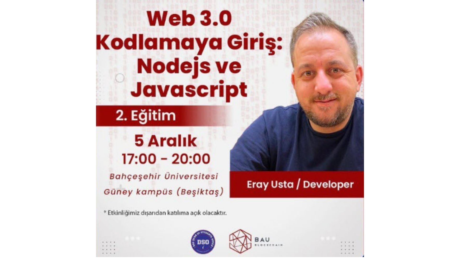 Web3.0 Kodlamaya Giriş //  Bahçeşehir Üniversitesi ( 2.Eğitim )