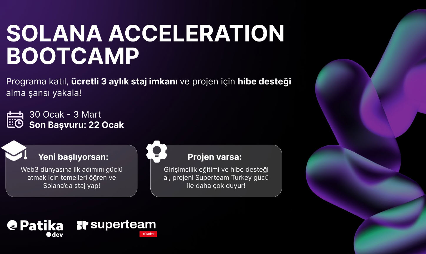 Solana Acceleration Bootcamp'a Katılın ve Teknoloji Kariyerinize Hız Kazandırın