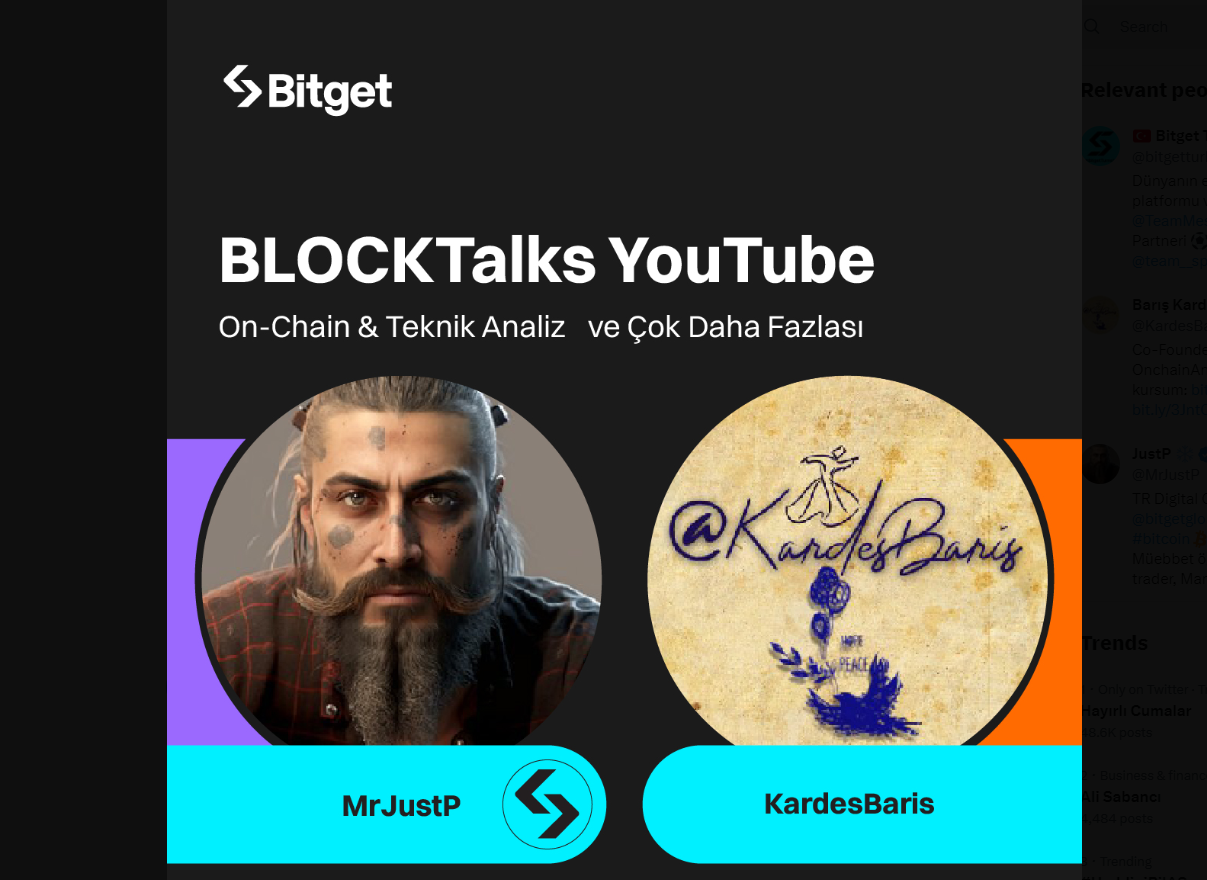 Her Cuma günü #Bitget YouTube kanalımızda Blocktalks etkinliği var!