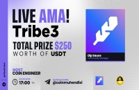 250 $USDT Ödüllü  @Tribe3Official  ile #AMA etkinliği düzenliyoruz.